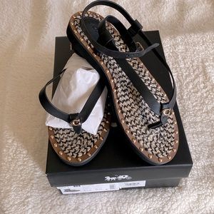 Coach Gracey toe post sandals Size 8.5 New in Box